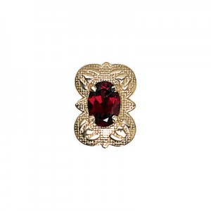 14 Karat Gold Garnet Slide