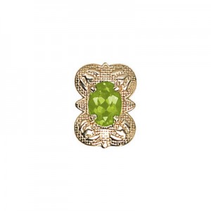 14 Karat Gold Peridot Slide