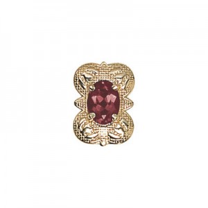 14 Karat Gold Pink Tourmaline Slide