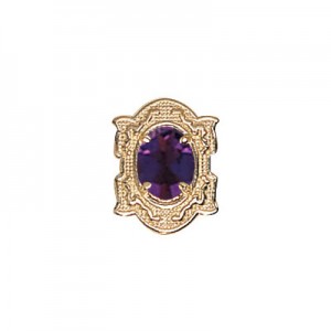 14 Karat Gold Amethyst Slide