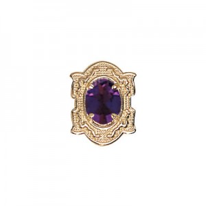 14 Karat Gold Amethyst Slide