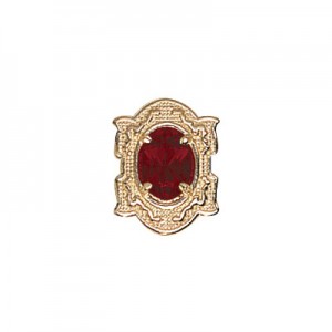 14 Karat Gold Garnet Slide