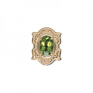 14 Karat Gold Peridot Slide