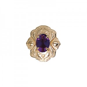 14 Karat Gold Amethyst Slide