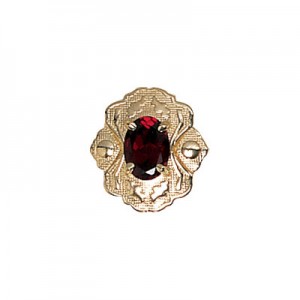 14 Karat Gold Garnet Slide