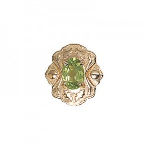 14 Karat Gold Peridot Slide