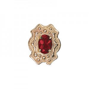 14 Karat Gold Garnet Slide