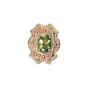 14 Karat Gold Peridot Slide