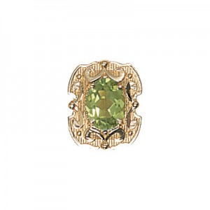 14 Karat Gold Peridot Slide