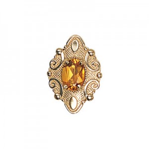 14 Karat Gold Citrine Slide