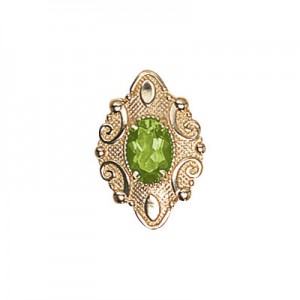 14 Karat Gold Peridot Slide