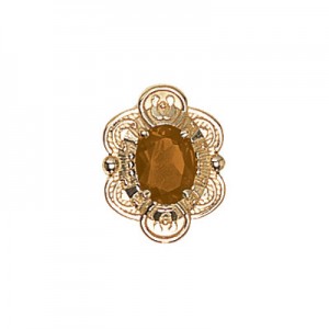 14 Karat Gold Citrine Slide