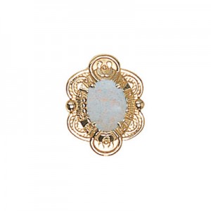 14 Karat Gold Opal Slide