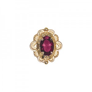 14 Karat Gold Amethyst Slide