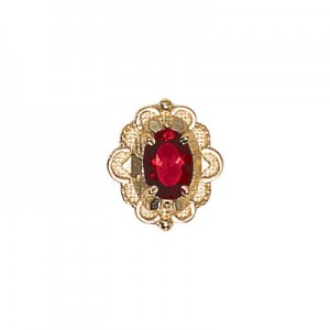 14 Karat Gold Garnet Slide