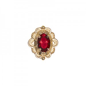 14 Karat Gold Garnet Slide