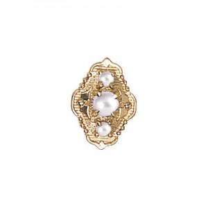 14 Karat Gold Pearl Slide