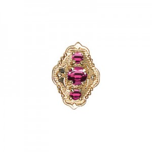 14 Karat Gold Rhodolite Garnet Slide