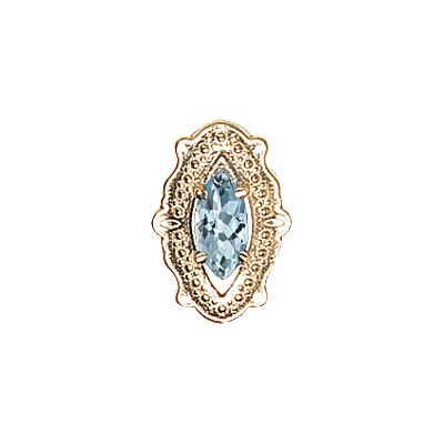 14 Karat Gold Aquamarine Slide