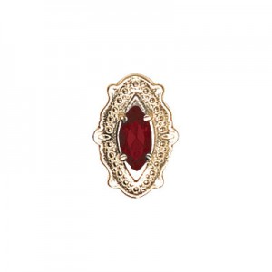 14 Karat Gold Garnet Slide