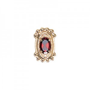 14 Karat Gold Garnet Slide