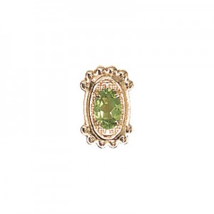 14 Karat Gold Peridot Slide