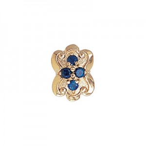 14 Karat Gold Sapphire Slide
