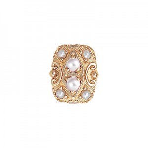 14 Karat Gold Pearl Slide