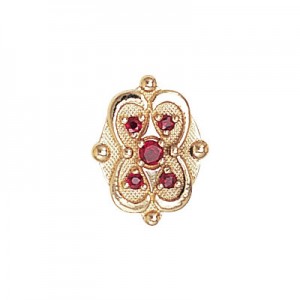 14 Karat Gold Ruby Slide