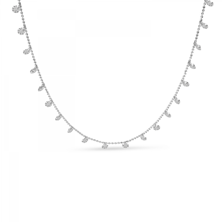 14K White Gold 22 Diamond Cleopatra Dashing Diamond 18 inch necklace 1.76ct