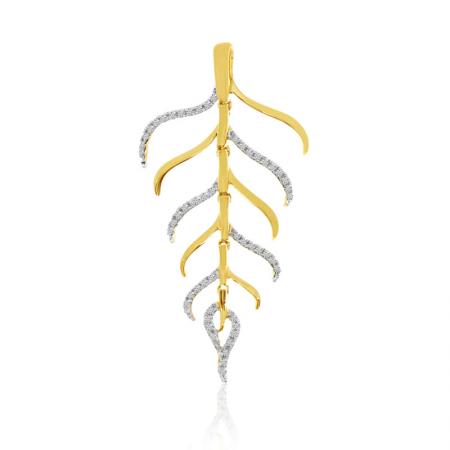 14K Yellow Gold Diamond Branches fashion Pendant