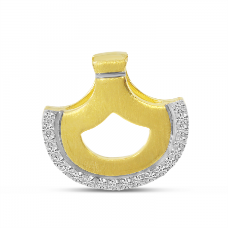 14K Yellow Gold Diamond Pendant