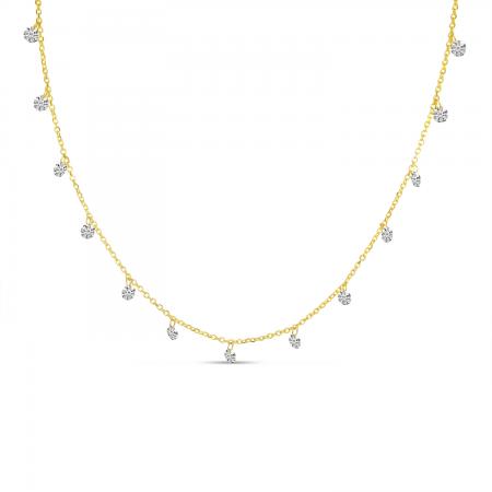 14K Yellow Gold 1.30 Ct Diamond by the Yard Dashing Diamonds Necklace