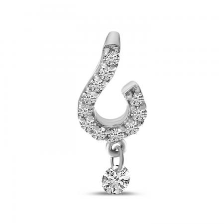14K Yellow Gold Dashing Diamond Petite Swirl Pendant