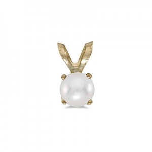 14k Yellow Gold Pearl Pendant