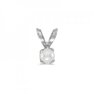 14k White Gold Pearl Pendant