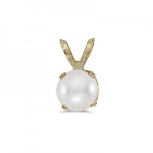 14k Yellow Gold Pearl Pendant