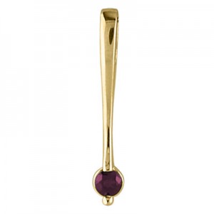 14K Yellow Gold Ruby Drop Pendant