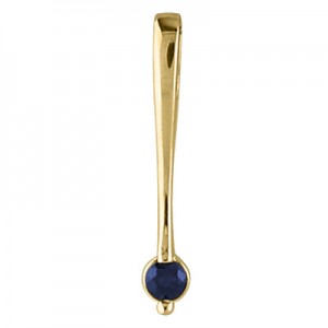 14K Yellow Gold Sapphire Drop Pendant