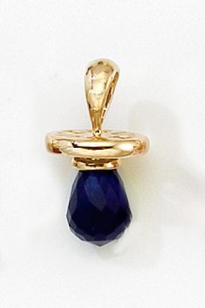 10K Yellow Gold Synthetic Sapphire Hushabye Pendant