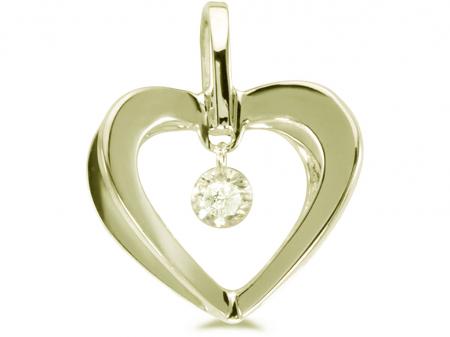 14K Yellow Gold Diamond Dashing Diamonds Pendant