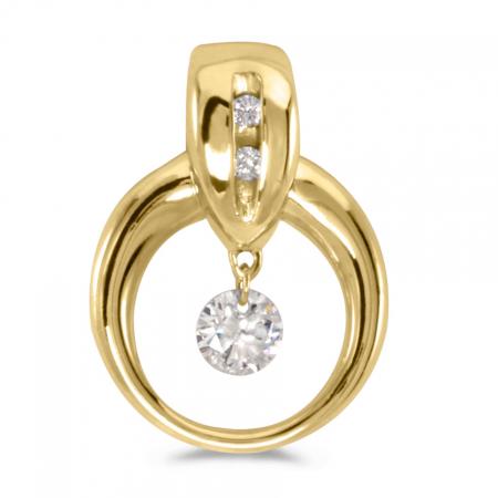 14K Yellow Gold Diamond Dashing Diamonds Pendant