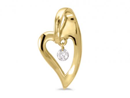 14K Yellow Gold Diamond Dashing Diamonds Pendant