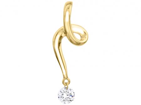 14K Yellow Gold Diamond Dashing Diamonds Pendant