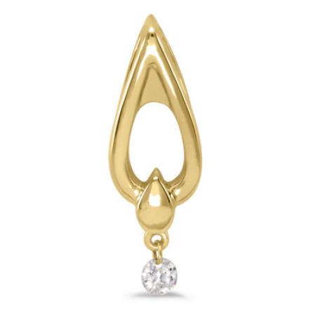 14K Yellow Gold Diamond Dashing Diamonds Pendant