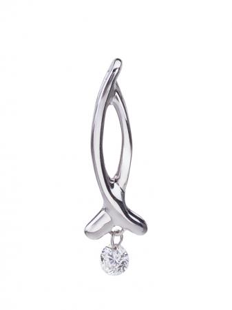 14K White Gold Diamond Dashing Diamonds Pendant