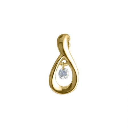 14K Yellow Gold Diamond Dashing Diamonds Pendant