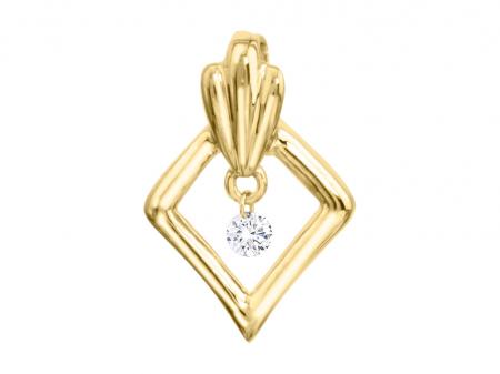 14K Yellow Gold Diamond Dashing Diamonds Pendant