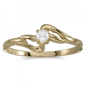 10k Yellow Gold Pearl Ring