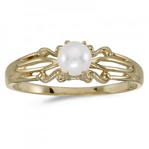 10k Yellow Gold Pearl Ring